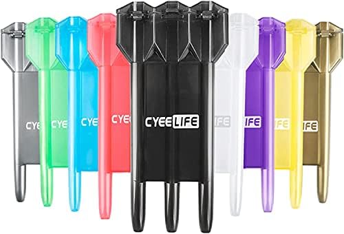 CyeeLife-Калъф за стреличките Розов Прозрачен пластмасов чантата си за дартс-11 цвята за всички видове стреличка-Титуляр-Пластмасов