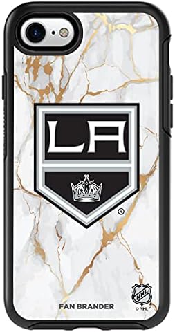 Калъф за телефон Фен Brander NHL OtterBox Symmetry, съвместим с Apple iPhone с дизайн от Бял мрамор