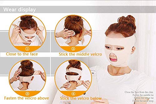 Подтягивающая превръзка от неопрен за лице MJCSLBD, послеоперационное Възстановяване От бинтове за лице, Дишаща Малък V-образен маска За цялото лице, За подобряване на