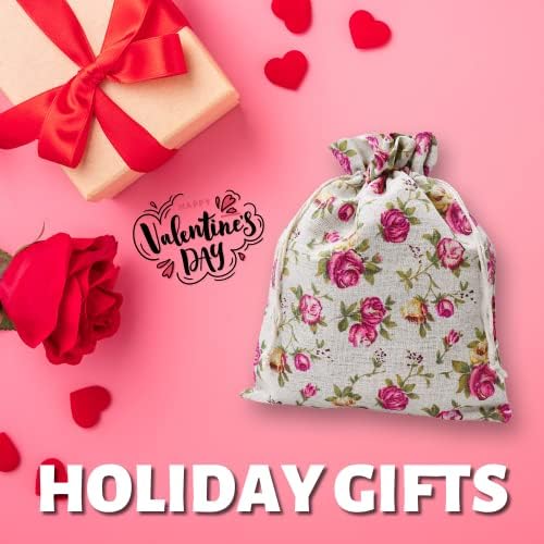Мандала Crafts Розови Чул С завязками - Цветни Подаръчни Торбички – Цветни Ленени Чул с завязками, Малки Пликове за Сватбени
