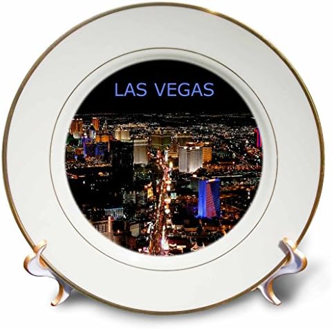 3. 8-Инчов Порцеланова чиния The Las Vegas Strip от 3dRose