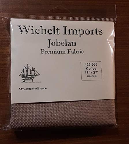 Компанията Wichelt е вносител на висококачествени тъкани Jobelan за бродерия на кръстат бод 18 x 27 Кофейно-кафяв цвят
