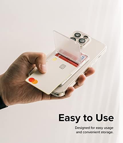 Държач за карти на стойка Ringke [Държач за мобилен портфейл + поставка] Титуляр за самоличност и кредитни карти за своята практика за телефон, твърди портфейл за карти
