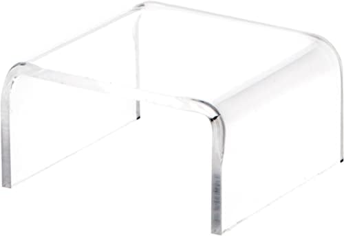 Къса Квадратна стойка за дисплея от прозрачен акрил Plymor, 4 H x 8 W x 8 D (с дебелина 1/4 инча)