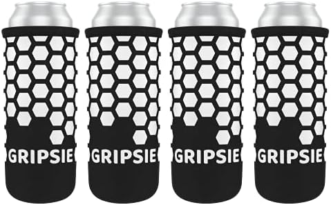 Ръкави за консерви GRIPSIE Slim с противоплъзгаща ръкохватка (4 опаковки), изолирана неопреном, от полиэстеровой плат за гмуркане, охладители