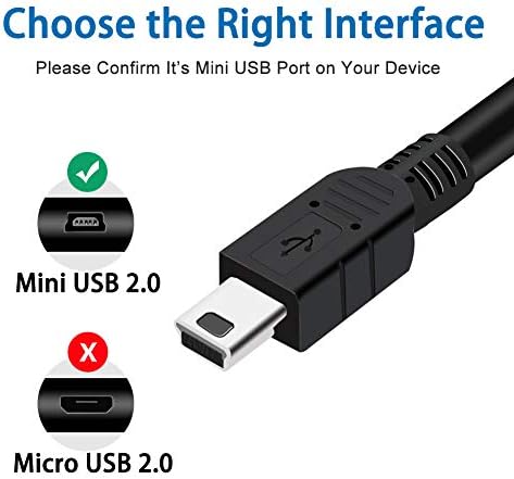 Кабел за предаване на данни BestCH Mini USB, съвместим с Panasonic K1HA05CD0005 K1HA09BD0001 K1HA05CD0009 K2KZ4CB00010 K1HA05CD0013 K1HA05CD0014 K1HA05CD0016 K1HA05CD0017 (без A/ V кабел)