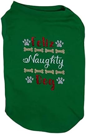 Futmtu Весели Коледни Ризи за Кучета, Скъпа Дрехи за Кучета, Тениска с принтом Кученце, Фланелка за най-Малките от Големи Кучета, като Коледен подарък за Кучета Котки (С