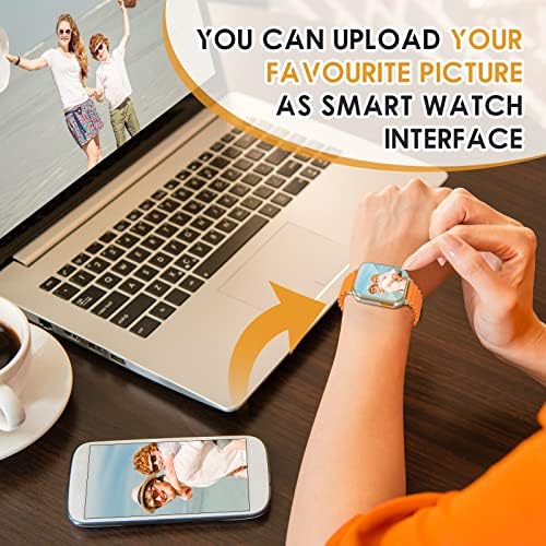Smart-часовници W @nyou със слушалки, 1,96 Smartwatch за Android / iOS, Мъжки и дамски часовници, Водоустойчиви фитнес тракер IP67 с Пульсометром, Монитор сън, Спортни разговори, Съобщен