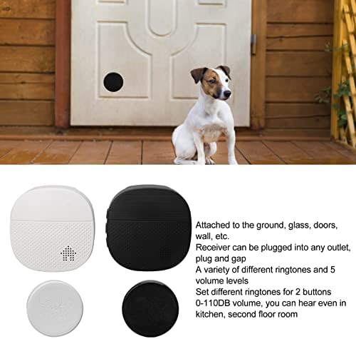 Безжични Вратите разговори за кучета Acogedor, Куче Свирки за Приучения да гърне, звънец за кучета със защитно сензорен бутон, В комплект с 2 приемника, 2 предавателя, Ра?