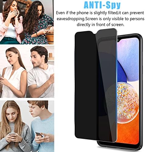 Anbzsign за Samsung Galaxy A14 5G с [2] Защитно фолио за обектива на камерата и [2] Защитно фолио за екран неприкосновеността на личния живот, Антишпионским закалено стъкло твърдос