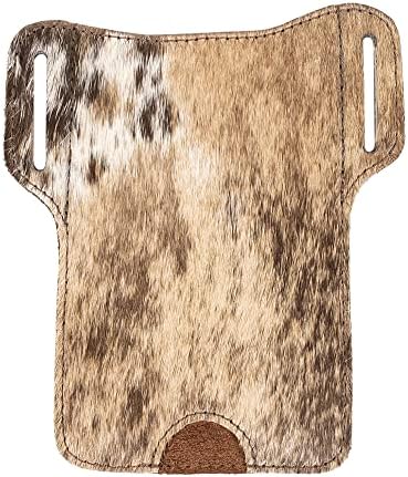 Western Leather Works, Тактически калъф, съвместим с iPhone 13/14 Pro, ръчна изработка от естествена кожа - Пухкави