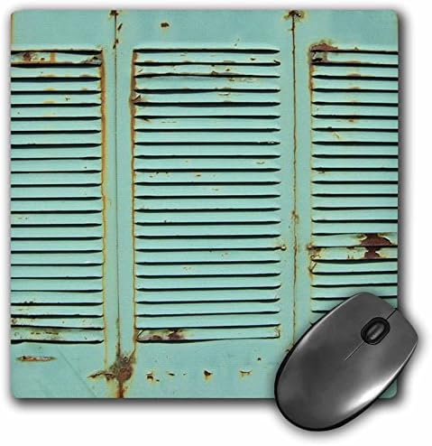 3dRose LLC Подложка за мишка с дизайн Тюркоаз карибските щори с размери 8 x 8 x 0,25 инча (mp_48179_1)