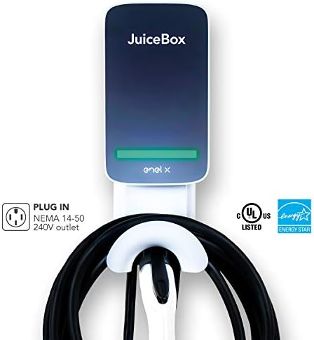 Зарядно устройство JuiceBox 40 за интелигентни електрически автомобил (EV) с Wi-Fi - 40 ампера 2-ро ниво EVSE, 25-крак кабел,