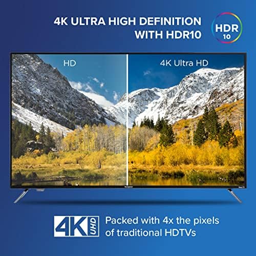 Уестингхаус 43 4K Ultra HD Smart Roku TV с поддръжка на HDR, 4K UHD Smart TV с връзката Wi-Fi интернет и мобилно приложение,