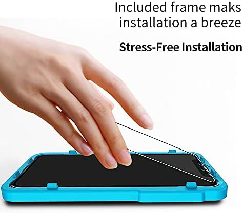 Екран Luhuanx Glass е Съвместим с iPhone 12 Pro Max [с Пълно покриване] [Твърдост 9H] [HD Clear] Подмяна на екрана за iPhone