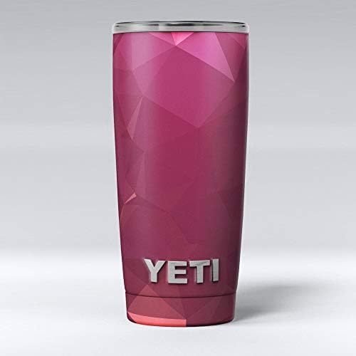 Дизайн Skinz Pink Геометричен V16 - Набор от винил оберток със стикер на кожата, Съвместим с бокалами Yeti Rambler Cooler Tumbler