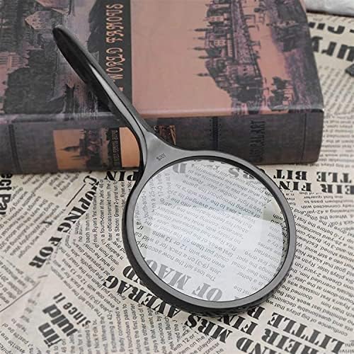 HUANGXING - 100 мм Ръчна Лупа 5X Карта За Четене на Вестници Увеличително Стъкло, Бижутерия Лупа
