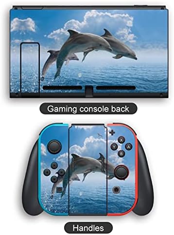 Морски Делфините и Китовете Термоаппликационные Етикети Покриват Защитно предната панел за Nintendo Switch