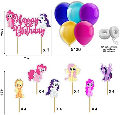 Тематични аксесоари за парти в чест на рождения Ден на Seyal® My Little Pony
