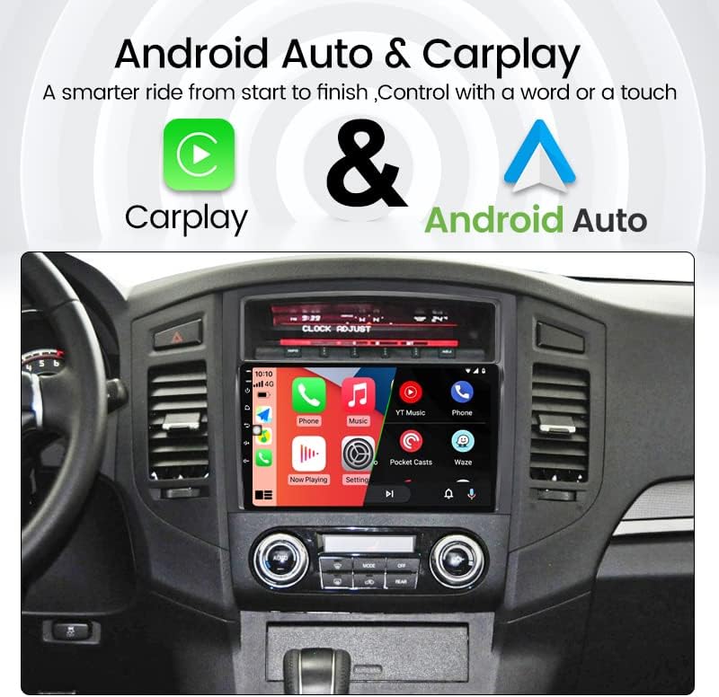 Автомагнитола Android 10 за Mitsubishi Pajero 2006-2014, Biorunn 9 инча, Восьмиядерный автомобилен GPS Navi, Безжично Автомобилно