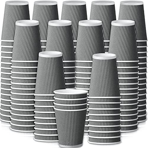 EBOOT 200 Опаковане. За еднократна употреба Хартиени Чаши Кафе на 12 унции, картонени Чаши с крафт-изолация, Големи Кафени Чаши, Комплект Чаши за Топли напитки, Чаша за Ст