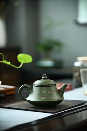 UXZDX 230CC Истински Зелен Чайник, Ръчна изработка Yixing Лилаво Глинен Чайник, Чай пу-ерх Набор от Кунг-Фу Zisha Чай и Прибори