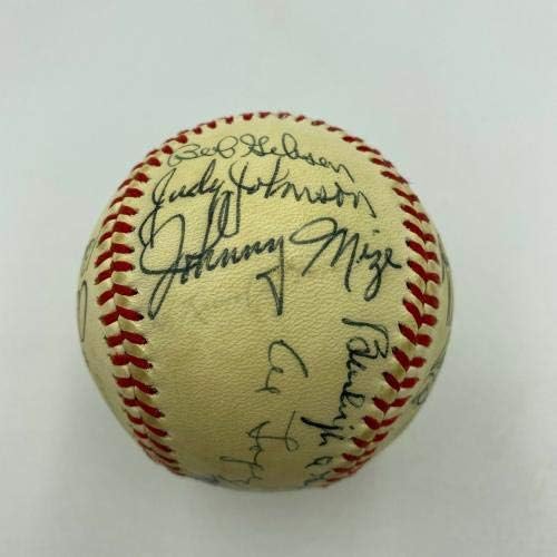 Стан Музиал, Джо Кронин, Роб Гибсън, бейзбол Зала на Славата с множество автографи на JSA - Бейзболни топки с автографи