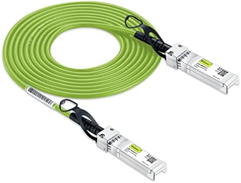 [Зелен] Цветен кабел 10G SFP + КПР - twinax адаптор SFP Кабел за Cisco SFP-H10GB-CU3M, Meraki MA-CBL-TA-3 М, D-Link, Supermicro,