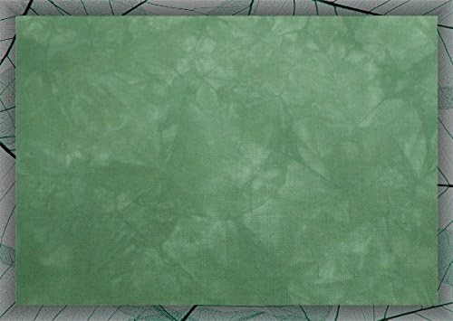 Плат ръчно рисувани 22 Count Aida, Бродирани кръстат бод (Zweigart) - 58 x 65 - Маслинено-зелен