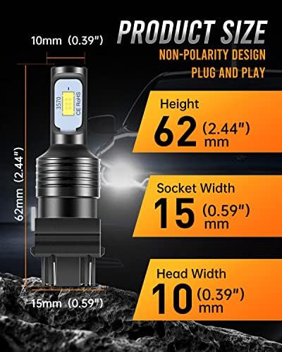 LUYED 3157 Led лампа за заден ход 6500K Ксенонова Бяла Супер ярки 3570 2-EX чипсети 3056 3156 3057 led лампи, използвани за насоки на завоя, стоп-сигнали, задните светлини, нов дизайн, опа
