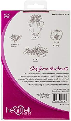 Комплект печати Heartfelt Creations + Печати Колекция Tea Time: Елегантен чайник с цветя, HCD17288 + HCPC3905
