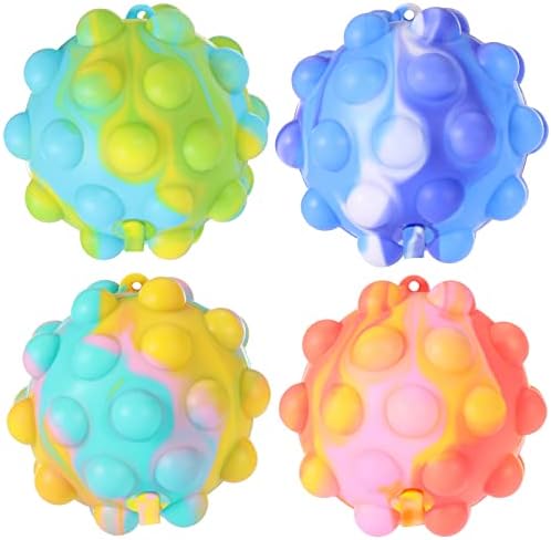 Поп Ball It Играчки-Неспокойни, 4 опаковки Попперсов, Пълнители за Великден кошница, 3D-Топки, за да се компресира Под налягане, Надуваем балон, Сензорни играчки, Меки То?