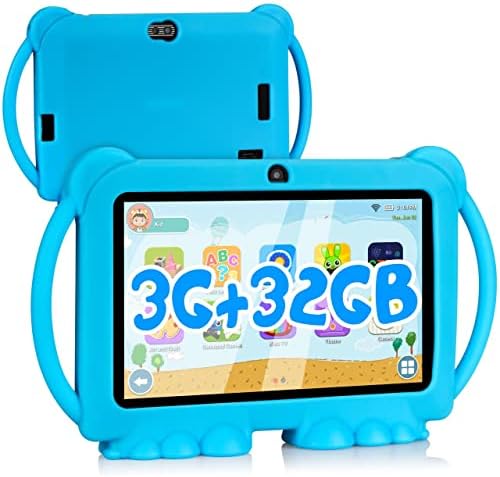 Детски таблет ATMPC, 7-инчов таблет за деца, 32 GB ROM, 3 GB RAM, Android 11.0, Таблет за деца с 2.4 G WiFi, XOXO, Екран за