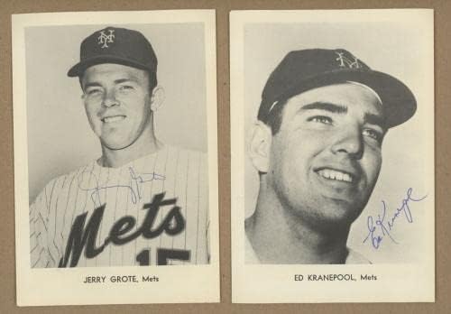 Лот от 8 Разлики 1967 г. Ню Йорк Метс Публикува Снимки на Отбора с АВТОГРАФ Берры Кардуэлл Свобода + - Снимки на MLB с автограф