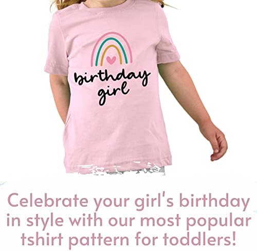 Преливащи се цветове Тениски за момичета на рождения Ден на от 2 до 5 години, Сладък Меки Памучни Тениски За Малки Момичета
