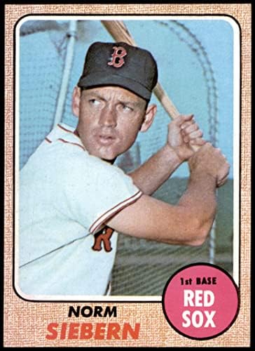 1968 Топпс 537 Норми Сиберн на Бостън Ред Сокс (бейзболна картичка) NM/MT Red Sox