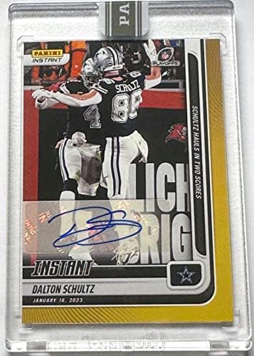 Далтон Шулц подписа автографи на 2 точки Панини Instant Wild-card Auto Card 203 - Футболни картички с автографи на NFL