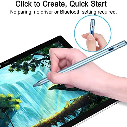 Активни stylus писалка за сензорни екрани, Стилус, който е Съвместим с Apple iPad, Капацитивен молив за рисуване, писане, Висока чувствителност,