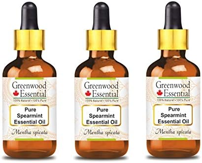 Етерично масло Greenwood Essential Pure Spearmint Essential Oil (Mentha spicata) Естествен Лечебен клас, Дистиллированное пара