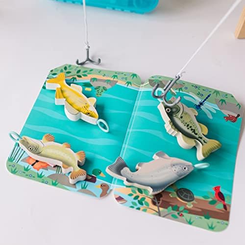 Игри набор от Melissa & Doug Let ' s Explore за риболов – 21 предмет - Играчки Риболовен комплект За бебета и деца, Играчки За престори риболов, Образователни играчки За деца на въ