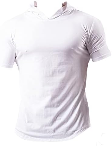 Мъжки Ежедневни Ризи С качулка, Модни Тениски за мускулите, Спортни Ризи С Къс ръкав, Обикновена Блузи, Пуловери, Потници