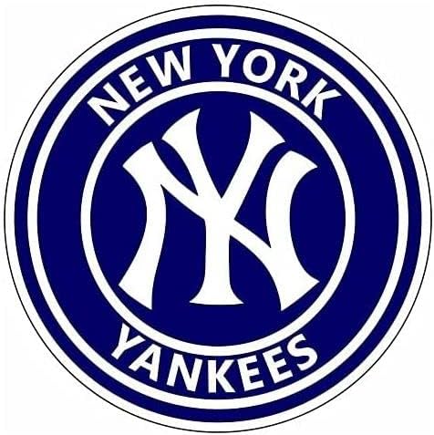 H & S M L B Син стикер New York Yanke | Vinyl стикер с лого във формата на кръг в Ню Йорк|Бейзболни етикети | Автомобил | Мотоциклет