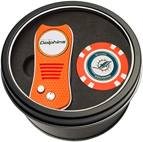 Подаръчен комплект Golf Team NFL Подвижните Divot Tool & Chip, включва в себе си 2 Двустранните химикалки и маркери с емайл,