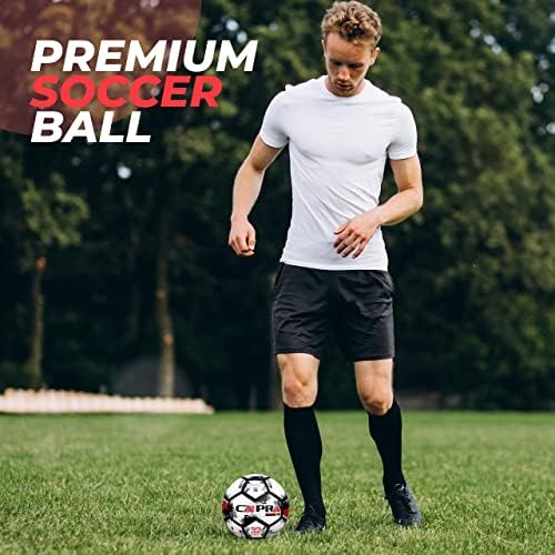 Футболна топка Официален размер CAPRA Size 5 | Термично Скрепленный Матчевый топка за професионални тренировки и мачове | Водоустойчив