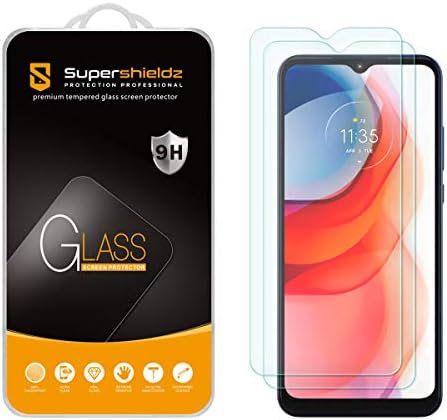 Supershieldz (2 опаковки) е Предназначена за Motorola Moto G Play (2021) Защитен слой от закалено стъкло, не се драска, без мехурчета