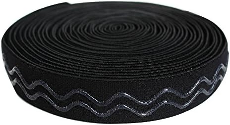 Зигзагообразная вълна, силикон улавяне на еластичната тесьма, еластична лента за дрехи - 5 ярда в ролка (38 мм FBA)