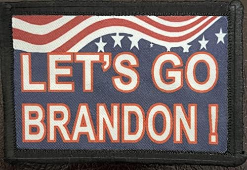 Кръпка Let ' s Go Brandon Morale -Произведено в САЩ - Тактически кука и контур